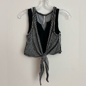 Free People two-layer front tie tank